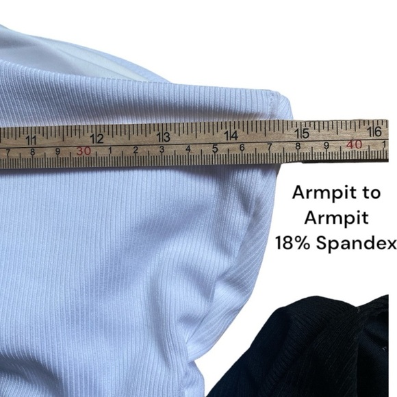 One Piece One Shoulder Cut Out Ribbed Midriff Cut-Out Swimsuit Black/Whi… - Picture 5 of 12